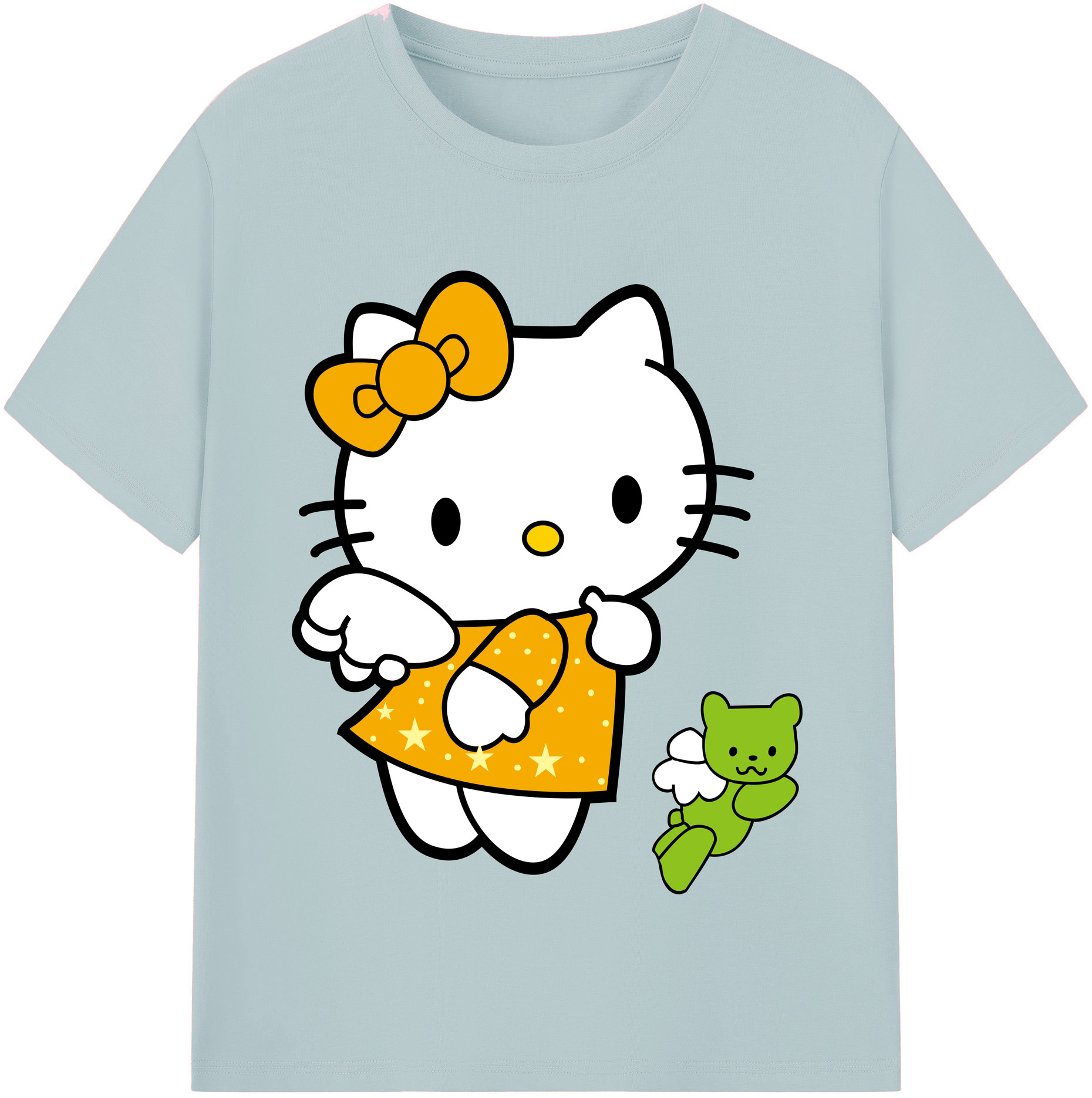 （画像用） Hello Kitty ハローキティ 綿100％半袖Tシャツ（フロントプリント）